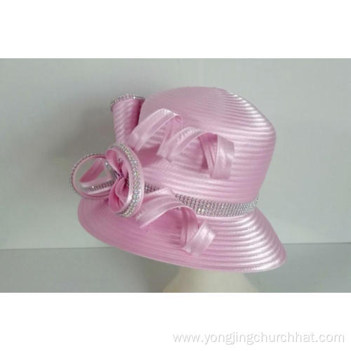 Women's Satin Ribbon church Millinery Dress Formal Hats